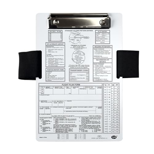 Kneeboard aviation rigide en aluminium CYA pour planche de vol IFR