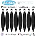 Pre Stretched Braiding Hair 20 Inch 8 Pack Long Braiding Hair Pre Stretched Hair For Braiding Hot Water Setting Soft Yaki Texture Synthetic Crochet Braids Hair For Women Girls (20Inch,1B)