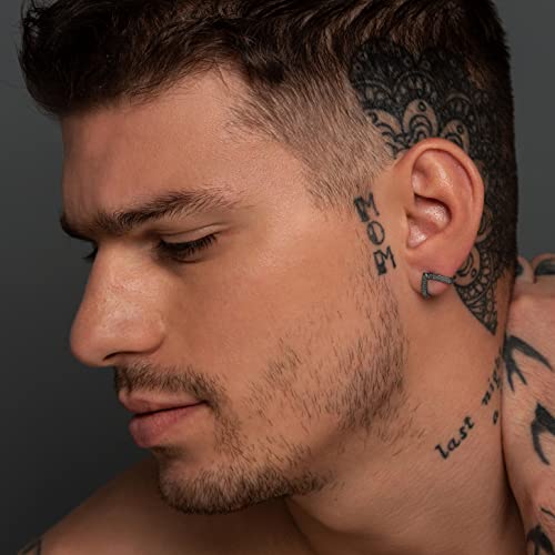 Handmade stud earrings Oxidized sterling silver men's earring studs unusual unique for men earrings men for him boyfriend male earrings2