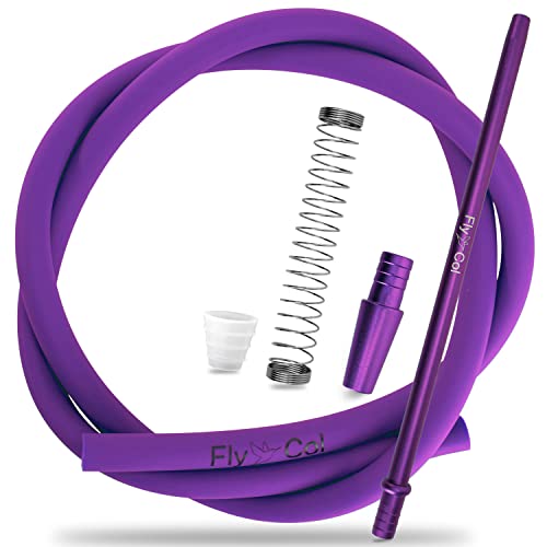 FlyCol Juego de manguera de silicona para cachimba, con boquilla y accesorios, adaptador universal para todas las pipas de...