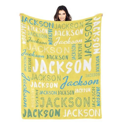 Personalized Name Blanket Customized Baby Blankets for Girls Boys Adults Monogrammed Blankets and Throws Christmas Birthday Mothers Fathers Valentines Day Gift