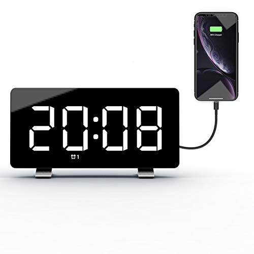 image for Nicewell Digital Alarm Clock 7.3'' LED Screen with Snooze Adjustable 0