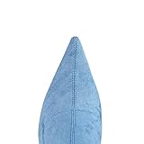 ★ Material: ante. Botas Mosqueteras Mujer,El Estilete De Tacón Alto Del Muslo Sexy, Botas De Elasticidad De La Moda Adecuadas Para La Mascarada, Fiesta, Bar,Azul,44EU