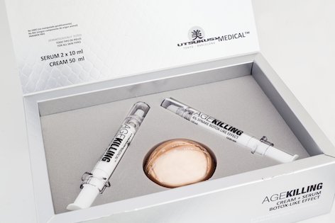 Utsukusy - AgeKilling Set - Botox-ähnlicher Effekt - Intensive Anti-Aging-Wirkung - 2 Seren à 10 ml + 1 Creme à 50 ml - Für alle Hauttypen geeignet - 70 ml
