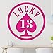 Lucky 13 - Adesivo da parete in 6 misure