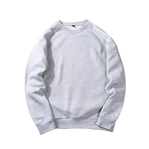 Buyter Men's Fleece Large Size Sweater 15 Styles Solid Color Sweatshirts