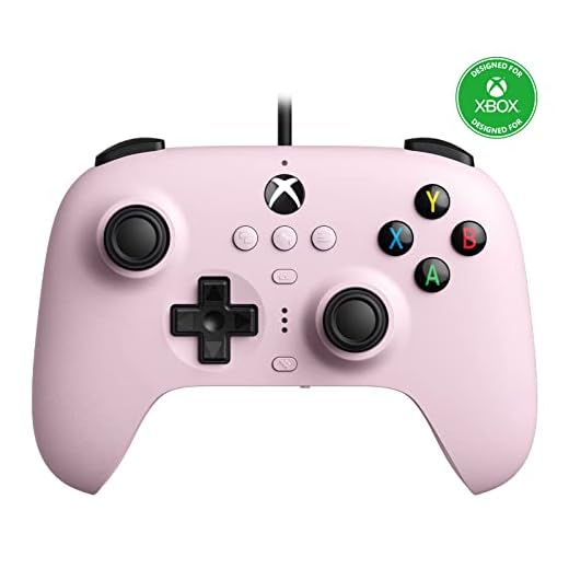Controle com fio 8Bitdo Ultimate, licenciado oficialmente, rosa pastel
