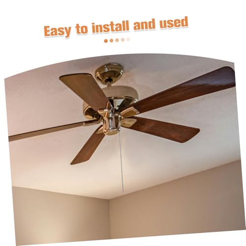 Image of Set Ceiling Pull Chain with Connector Beaded Pull Chain Extension with Matching Connector Fan Bed Light Extender Lamp Accessories (1 Beaded and 20, Silver)
