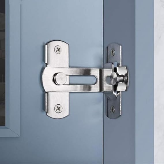 Tinkpin 1pcs 90 Degree Flip Barn Door Lock,Matte Black Protect Privacy-Security Gate Latch,Hook Lock Latch for Barn,Sliding Door Antique Lock Gate Latches Wine Cabinet Closet Door Latches-image-43