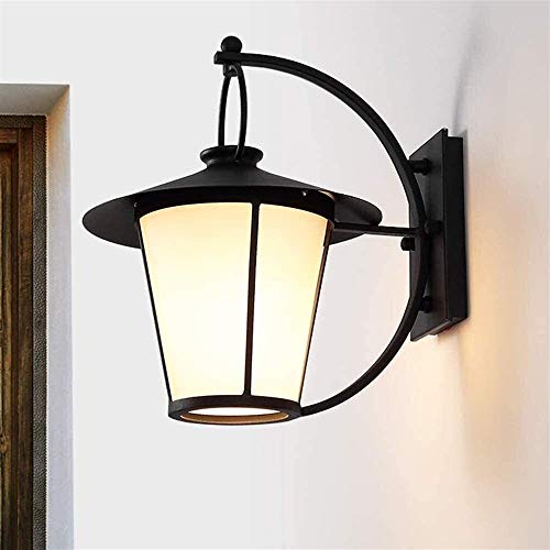 Lampe extérieure rétro étanche E27 applique en fer pour jardin et cour - 4