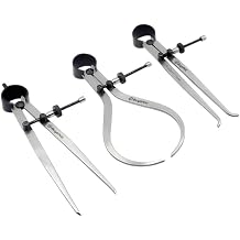 3 Pieces Spring Caliper Set - Inside, Outside & Divider 6" inch 150 mm Measuring Tool