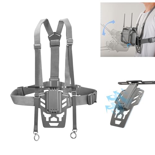 Fututech Ergonomiczny uchwyt dla DJI RC Plus Regulowany uchwyt do pilota zdalnego sterowania Drone Wsparcie kurtki brzuszny pasek na klatkę piersiową akcesoria