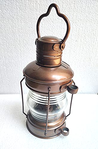 Marrone Antico 12 Pollice In Ottone Cargo Lanterna Nave Lampada Marittima Nautica Home Decor Barca Lampada