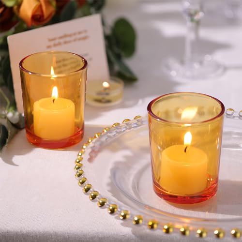 LETINE Gold Votive Candle Holders Set of 36 - Speckled Mercury Gold Glass Candle Holder Bulk - Ideal for Wedding Centerpieces & Home Decor… - Image 4