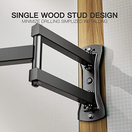 Pipishell Tv Wall Mount Full Motion For Most 26-55 Inch Tvs, Wall Bracket Tv Mount With Articulating Swivel Tilt Leveling Holds Up To 66Lbs Max Vesa 400X400Mm For Led Lcd Oled 4K Flat Curved Screen #TOP5