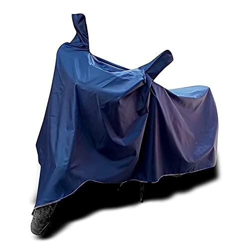 Bhoomika Bike Cover Compabilty R15 V4 with Water Resistant and Dust Proof Premium Polyester Fabric (Blue Stipe)