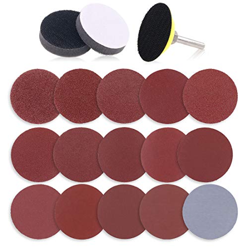 Keadic - Juego de discos de lijado (grano 60-3000, 150 unidades, incluye placa de respaldo con vástago de 1/4 pulgadas y cojín de esponja para herramientas rotativas de taladro Cover