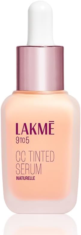 Lakme CC Tinted Serum with 2% Hyaluronic Acid||Tinted Moisturizer to Brighten Skin|| Conceal Dark Spots|| Naturelle - 30ml