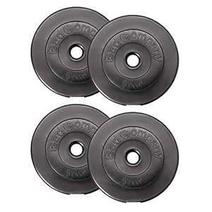 Bad Company Halterschijven 30/31 mm, kunststof, 20 kg, gewichtenset 4 x 5 kg, gewichten voor lange halter en korte halter