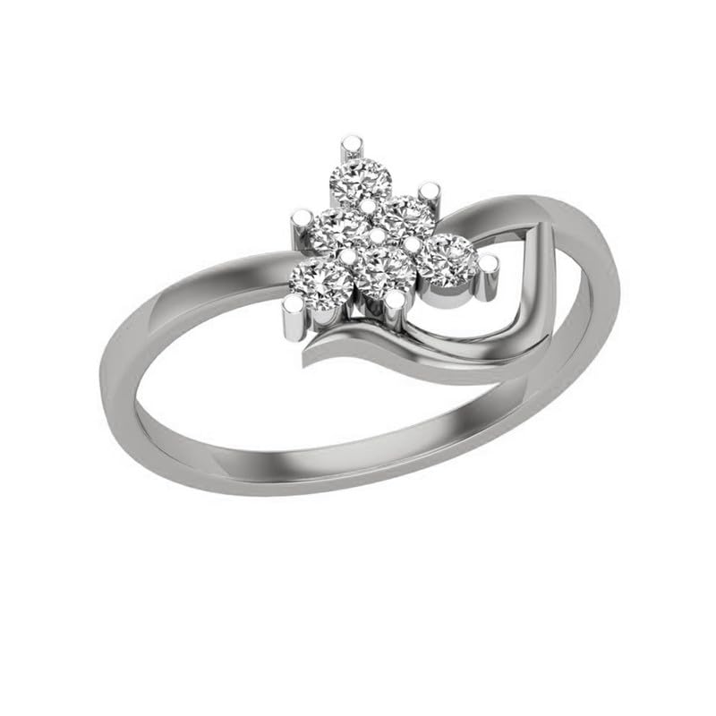 Image of DISHIS 18k(750) /14K(585) White Gold Diamond Ring for Women