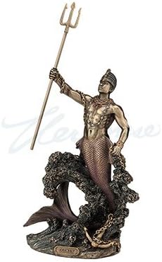 Unicorn Studios WU76826A4 Olokun Dueño de la Escultura de Mar Profundo - Bronce