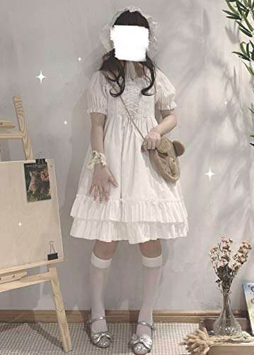 Lolita Summer Dresses Short Sleeve Casual Cute Girls Vintage Princess Dress3