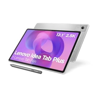 Lenovo Idea Tab Plus, 2.5K da 12.1" 90Hz, Processore Mediatek Dimenity 6400, RAM 8GB, Memoria 256GB, WiFi 5, Tablet Android 15, Lenovo Tab Pen inclusa - Cloud Grey
