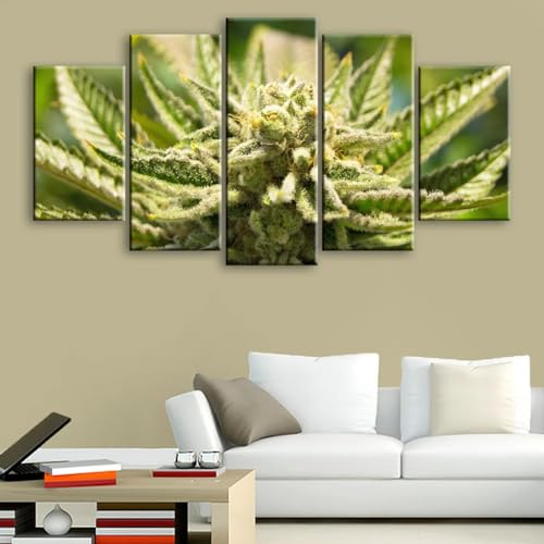 Impression sur toile plante de cannabis pour une décoration murale de salon