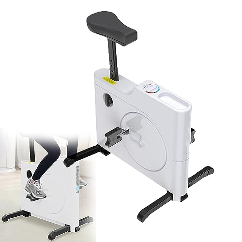 Bicicleta estática plegable con resistencia magnética, ajuste de 8 velocidades, asiento ajustable, transmisión silenciosa por correa para entrenamientos cardiovasculares en casa