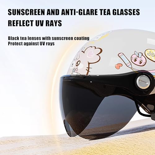 Casco para ciclomotor para niños con visera solar y protección homologada ECE 22.06 6