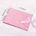 Gotideal 80 Pages Scrapbook Album with 10 Metallic Markers, Craft Paper Photo Album for Wedding and Anniversary, Family DIY Scrapbook Accessories with Scrapbooking Stickers Corners(Pink)
