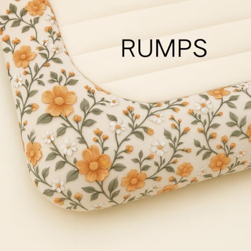 Image of RUMPS 380 TC Premium Heavy Cotton 7D Print Fast Colour Feel Elastic Fitted Floral Bedsheet King Size with 2 Pillow Covers || (Orange Flower, Fitted - 72 inchx78 inch King)