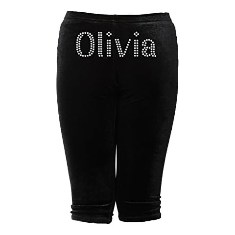 Personalised Velvet Gymnastics Leggings for Girls Cover