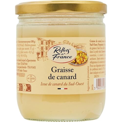 REFLETS DE FRANCE – Graisse de Canard Artisanale, Goût Authentique pour Cuisson Savoureuse (Pot 320g) - lot de 3 - Vendu par Lot