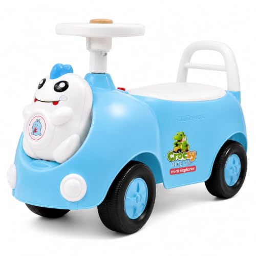 Image of MiniExplorer Crocsy Wiggle Car for Kids Age 1-5 Years, Twisting Swing Magic Car with Silent Wheels, Anti-Rollover Ride On Toy for Boys & Girls, Shockproof Yoyo Car - Blue