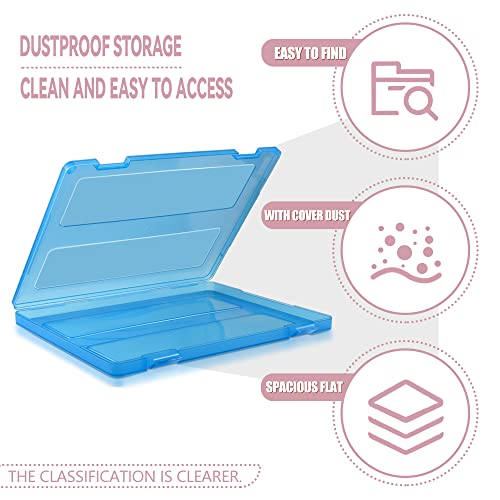 Leonbach 2 Pack A4 Plastic Paper Organizer, Magazine Case Paper Holder Case Photo Containers A4 Document Case File Box Printer Paper Storage Container (Blue) #TOP3