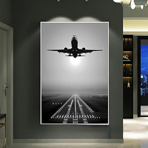 Affiches et impressions d'avions en noir et blanc KEBIA 80x110cm - 2