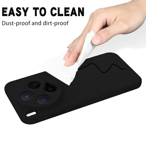 Image of FIRST MART Matte Silicone Back Cover for Vivo X300 - Black