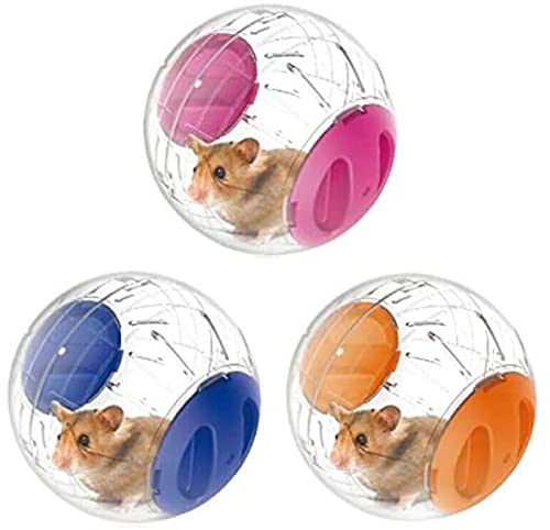 New Cute Hamster Running Ball 4.7 Inches Crystal Ball For Hamsters Small Silent Exercise Wheel Small Animals Cage Accessories Small Animal Pet Toys Ball Mouse Ball (Pink) #TOP5