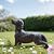 LC LCdecohome Dog Statues Outdoor Dachshund Décor - Wiener Dog Garden Statue Made of Resin Material Sausage Statue Dark Brown 12.75 * 4 * 8.5 inch for Patio Lawn Yard Porch Garden Gift Figurine