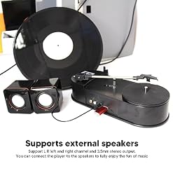 Beufee Tourne-Disque, Tourne-Disque Portable USB vers MP3, Support De Convertisseur 33 45 PRM, Lecteur Vintage avec Emplacement pour Carte Mémoire Stéréo 3,5 Mm - Les Beatles, Paul McCartney, John Lennon, RIngo Starr, George Harrison Beufee Tourne-Disque, Tourne-Disque Portable USB vers MP3, Support De Convertisseur 33 45 PRM, Lecteur Vintage avec Emplacement pour Carte Mémoire Stéréo 3,5 Mm – Image 2