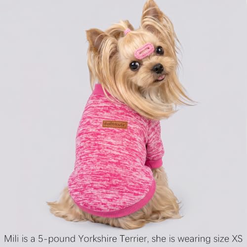 Image of 3 Pack Dog Sweaters for Small Dogs Girl Boy Winter Fleece Clothes Warm Soft Dog Sweatshirt Outfit for Dogs Cats Pet Apparel