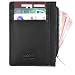 Front Pocket Wallet - RFID Slim Wallet with Money Clip Pocket Zipper 8 Credit Card Case Holders Leather RFID Blocking