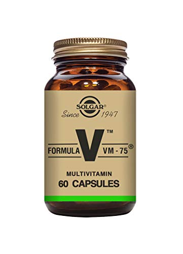 Solgar Formula VM-75 Vegetable Capsules - Pack of 60 - 28 Active Ingredients and 13 Essential Nutrients - For Complete Wellbeing - Vegan & Gluten-Free (Packaging may vary)