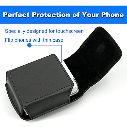 Mopaclle Phone Holster For Samsung Galaxy Z Flip 5 Z Flip 4 Z Flip 3 5G Z Flip 5G Galaxy Z Flip, Motorola Razr (2019) Motorola Razr 5G Leather 360 Swivel Belt Clip Case Cell Phone Belt Holder Pouch thumb #1