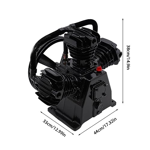 Air Compressor Pump Head 115PSI 3 Cylinder Compressor 4-5 HP Replacement Exhaust Cylinder Cast Iron Air Compressor Pump 10-12 CFM Max Low Energy Consumption