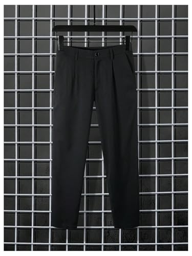 Floerns Men's Classic Fit Flat Front Dress Pants Business Wrinkle Free Suit Pants3