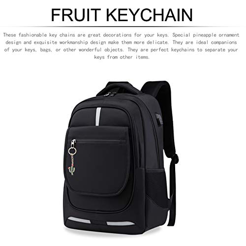 SOIMISS 4Pcs Havaiano Abacaxi Chaveiro Cactus Palmeira de Coco Folha Em Forma de Strass Chaveiro Cha