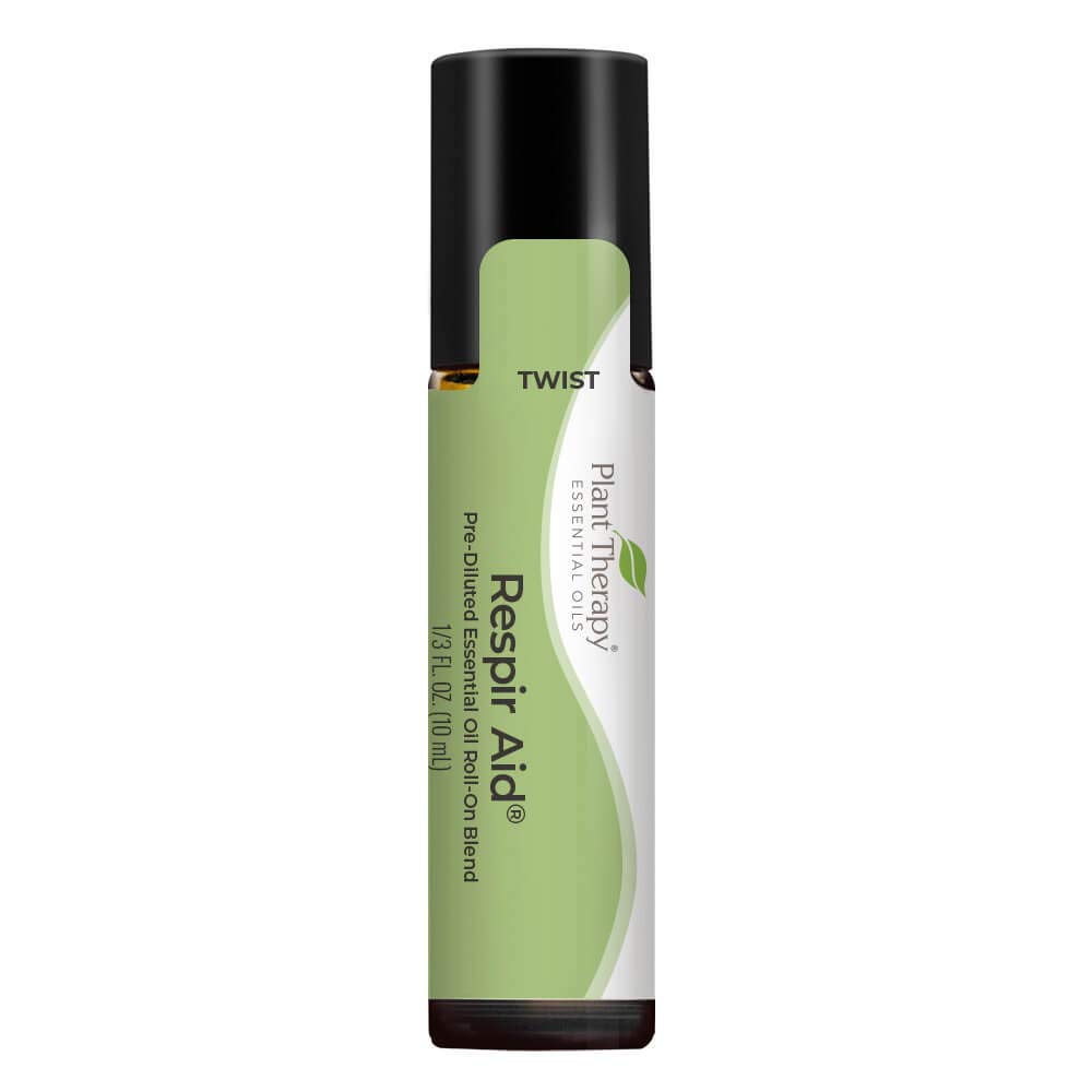 Plant Therapy Respir Aid Essential Oil - Sinus, Airway and Congestion Clearing Synergy Blend 100% Pure, Pre-Diluted Roll-On, Natural Aromatherapy, Therapeutic Grade 10 mL (1/3 oz)