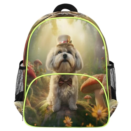 Sac à dos magique pour enfants motif chien forêt pour école et crèche